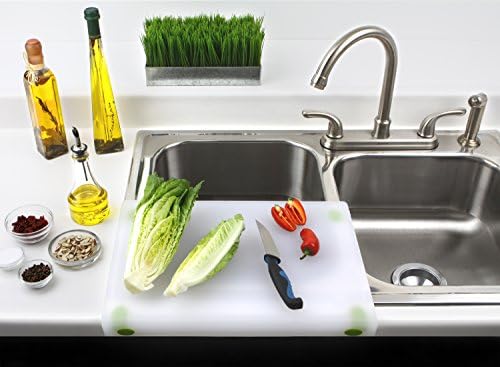 Dexas 431-22-383 Kitchen Workboard/Cutting Board, 12.5 by 17", Natural/Green