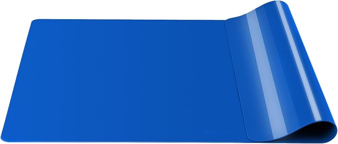 Silicone mats, Food-Grade Non-Slip Heat Resistant Mat Silicone Baking Mat 2MM Thick Pastry Mat,Countertop Protector Mat Hot Pad for Coffee Maker, Air Fryer, Toaster (Classic Blue)
