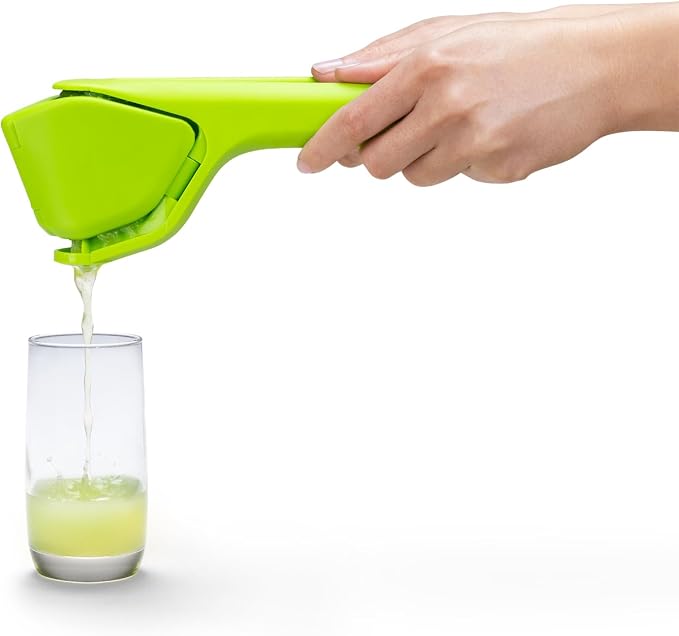 Dreamfarm Fluicer Fold-Flat Citrus Juicer - Lime | Easy, manual fresh lime juice squeezer with pip catcher, suits limes, compact storage, 9"