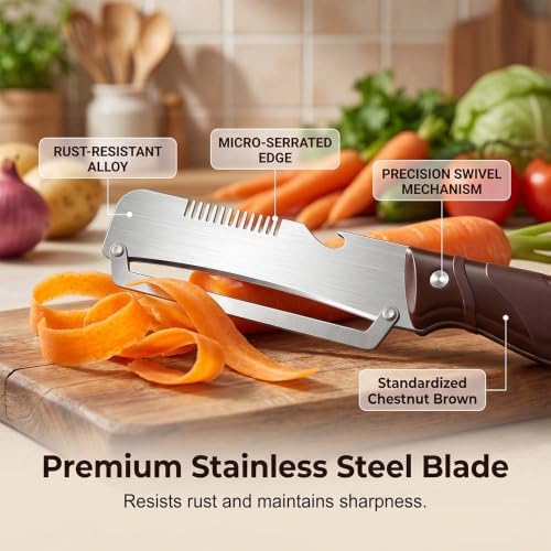 Multi-Functional Vegetable Peelers for Kitchen, 2026 New Handheld Peeler, Ultra-Sharp Stainless Steel Blade with Bottle Opener, For Potato, Pumpkin, Veggie or Fruits Peeler (3PC)