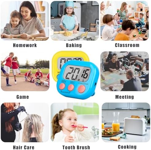 ZILLEEN Classroom Timer for Kids Teachers 2 Pack Digital Timers Blue Ye