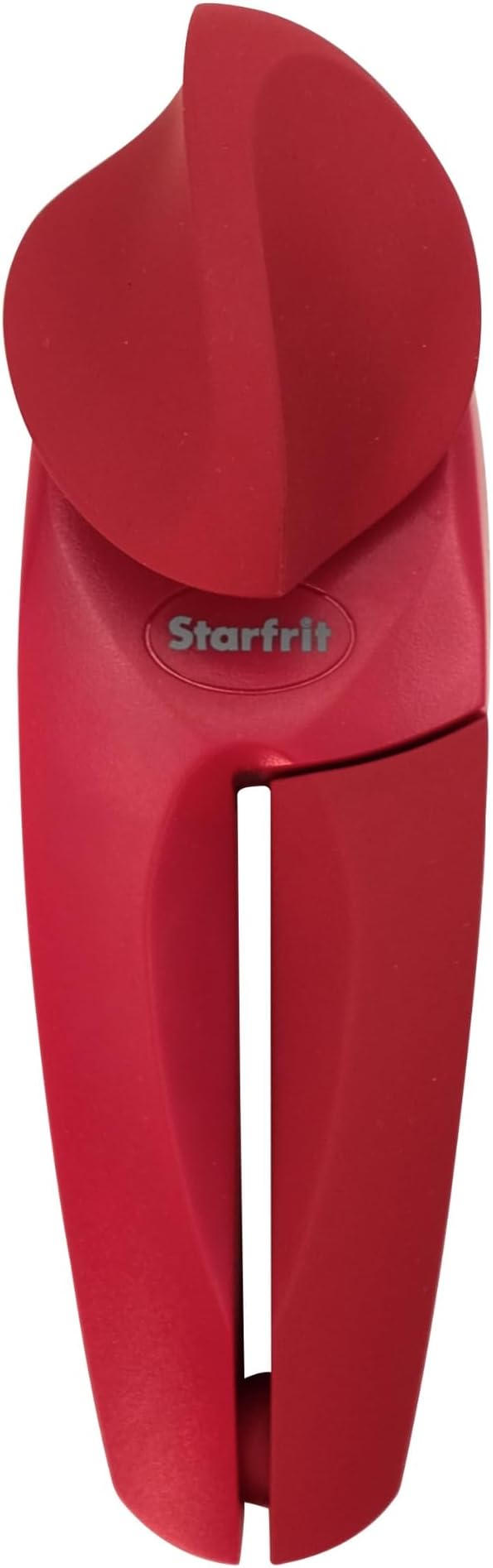 Starfrit MightiCan Can Opener, Safe Smooth-Cut Design, Holds Lid and Leaves No Sharp Edges, Comfort Grip Handle, Heavy-Duty Non-Slip Knob, 3-Year Warranty, Red