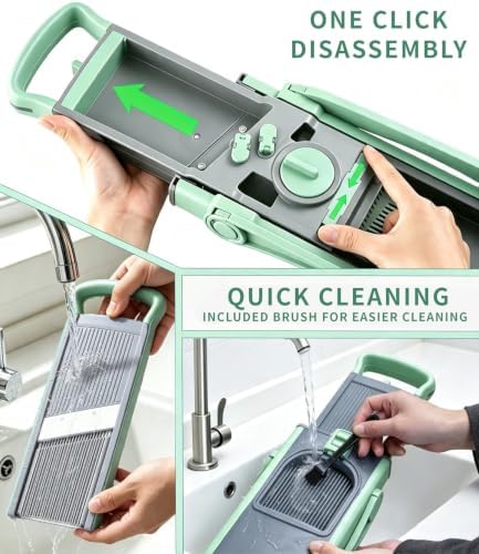 Safe Mandoline Slicer for Kitchen, Multi-Function Vegetable Chopper