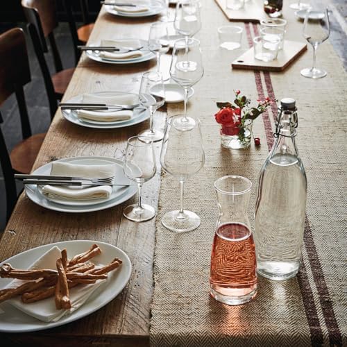 Bormioli Rocco Giara Bottle 33.75 Oz - Red, Set of 2