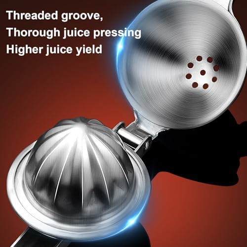 Stainless Steel Juicer Hand Press-Heavy Duty Hand Juicer Manual Juicer Handheld Squeezer Press For Lemon Pomegranate Orange-Kitchen Tool (Stainless steel-C)