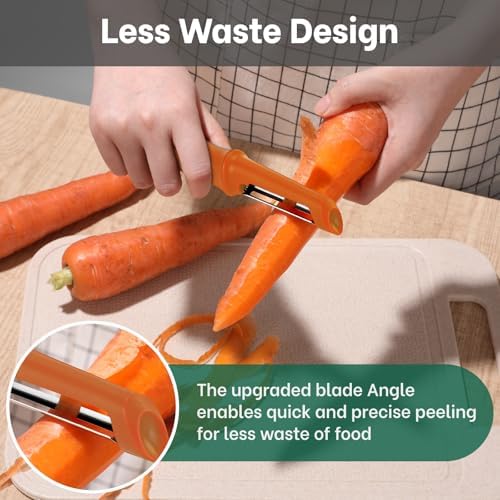 Beneno Swivel Vegetable Peeler, Smooth Peeling Potato Peeler, Orange