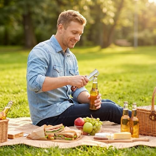 Multi-Functional Vegetable Peeler for Kitchen, Ultra-Sharp Stainless Steel Blade with Wooden Handle and Bottle Opener, For Fruits and vegetables (1 Pcs)