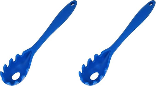 Chef Craft Premium Silicone Spaghetti/Pasta Fork, 11.5 inch, Blue (Pack of 2)