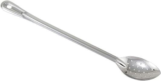 Winco Stainless Steel Basting Spoon, Perforated, 18", 1.5mm