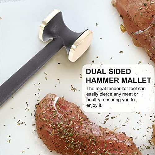 Hemoton Meat Tenderizer Tool Dual Sided Meat Mallet Tenderizer Meat Pounder Meat Hammer Meat Smasher for Tenderizing Steak Beef Chicken Fish and Poultry