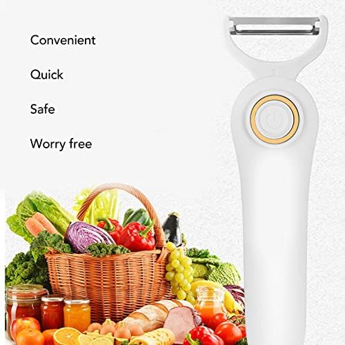Electric Fruit Vegetable Peeler,Electric Potato Peeler 3 In 1 Set Interchangeable for Kitchen Carrot Potato Cucumber,Handheld USB Rechargeable Saving Time and Effort