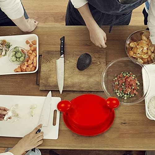 CHSSIH Meat Shredder,Chicken Shredder,Meat Shredder Tool,Meat Cutting Tool with Handle and Non-Slip Base,Replace The Bear Claw Meat Cutter,Red-Onepiece