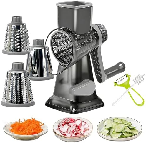 Dachenus Cheese Grater Rotary Cheese Grater,Versatile Cheese Shredder