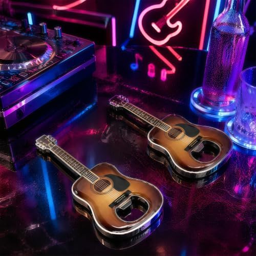Guitar Shaped Bottle Opener, 2 Pack Metal Beer Opener Gift for Music Lovers