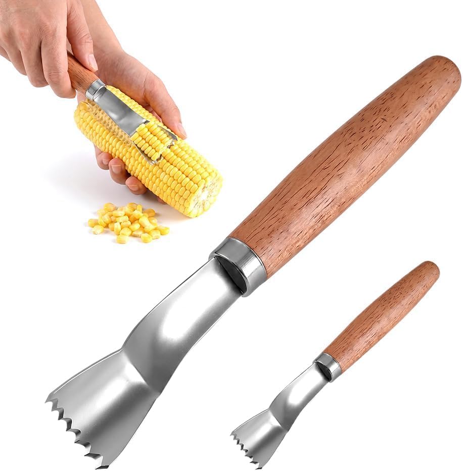 2026 New Corn Peeler,Corn Cob Stripper Tool Stainless Steel Corn Peeler for Corn on the Cob Multifunctional Kitchen Gadget Corn On Cob Remover Cutter Tool (C-2PCS)