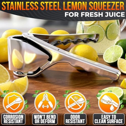 NADOBA Lemon Squeezer and Lime Squeezer, Max Extraction Citrus Hand Juicer