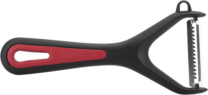 Westmark Germany Stainless Steel Julienne Vegetable Peeler (Red/Black)