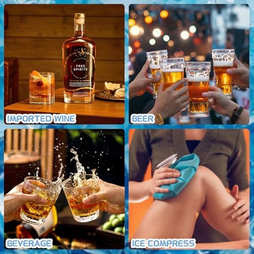 16Pcs Whiskey Stones Set, Metal Ice & Granite, Gift for Men