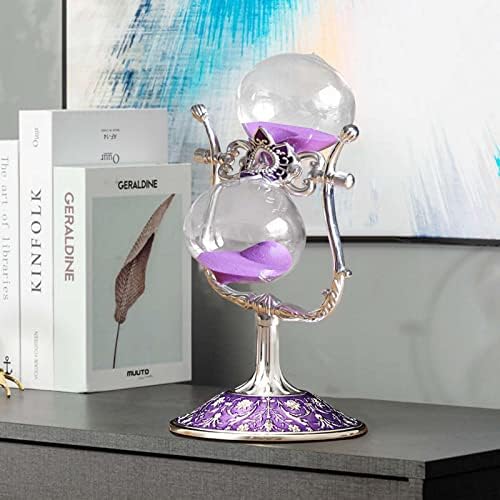 Vintage Sand Timer Hourglass Decor,360° Rotating 15 Minute 8.6 inches