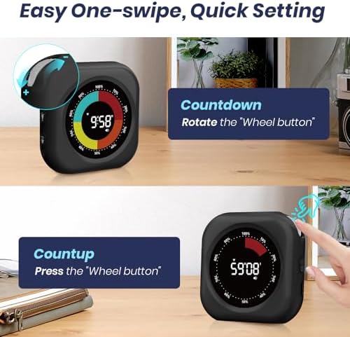 PERSUPER Visual Timer for Kids, Rechargeable 10-Hour Countdown/Up Timer
