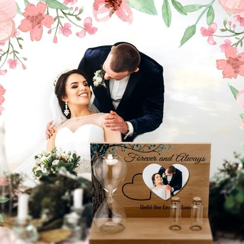 Sliner Unity Sand Ceremony Kit Unity Hour Glass for Wedding, 5 Pcs, Classic