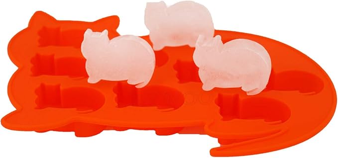 Cat Silicone Ice Cube Tray and Treat Mold, Gifts for cat Lovers, Birthday Presents Mother's Day Father's Day Christmas Gifts for Men Women Cat lovers,2 Pack