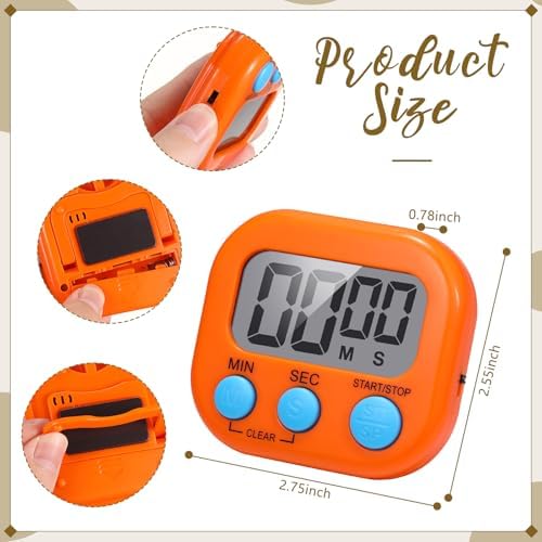 Flutesan 16 Pack Digital Timers for Classroom with Lanyards, Classic Color
