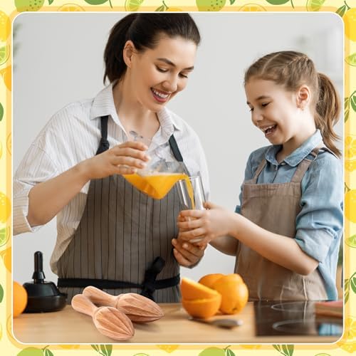 4 Pcs Wooden Citrus Reamer Handheld Lemon Juicer Squeezer