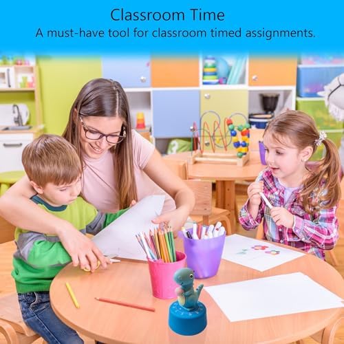 Visual Timer for Kid, Toddler Kitchen Timer 60 Min Countdown, Blue Dinosaur