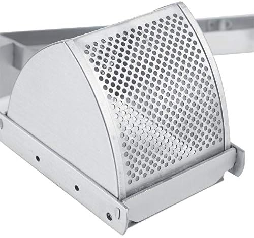 Fdit Potato Ricer Masher Press, Stainless Steel Manual Food Press for Kitchen Home Arc Shape Plate Easy Disassemble Smooth Mashed Potato Garlic Fruit Lemon Juice Maker 1 Piece