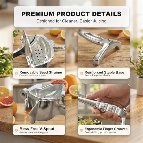 Aluminum Manual Citrus Juicer and Lemon Squeezer