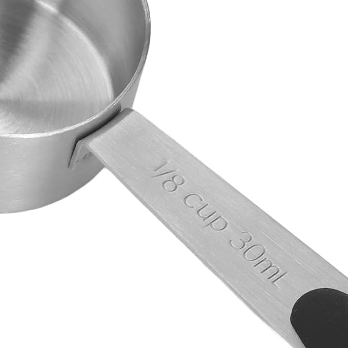 2Pcs Coffee Measuring Scoop, Stainless Steel 1/8 Cup 30ml Coffee Bean Milk Powder Tea Measuring Spoon, Home Kitchen Spoon