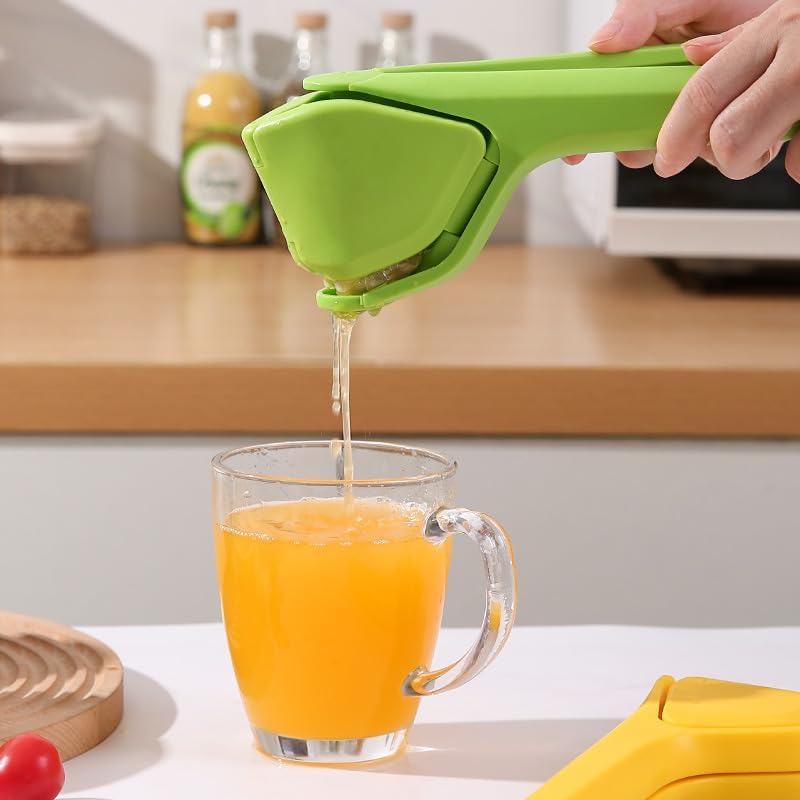 Lemon Squeezer, Effortless Manual Flat Lime Juicer, Hand Press, Folds Design,Fully exploit,Easy to Make Juice From Lemon, Lime, Orange