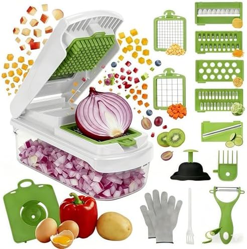 7 Blades Adjustable Mandoline Slicer, Multifunctional Veggie & Fruit Cutter