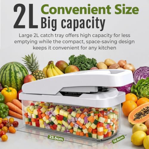 Multifunctional Vegetable Chopper & Mandoline Slicer with Spiralizer