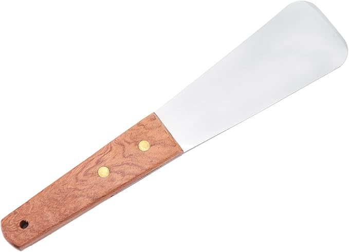 Ice Cream Scoop Stainless Steel with Ergonomic Wooden Handle for Hard Frozen Gelato and Desserts
