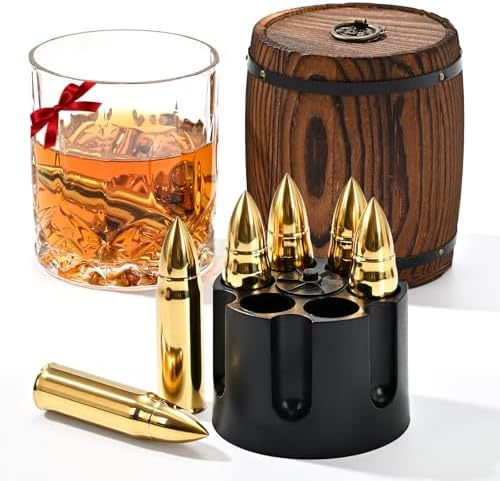 EooCoo Mens Gifts, Whiskey Stones Gift Set with 6 Pcs Stones and Box