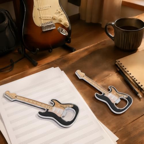 Guitar Shaped Bottle Opener, 2 Pack Metal Beer Opener Gift for Music Lovers