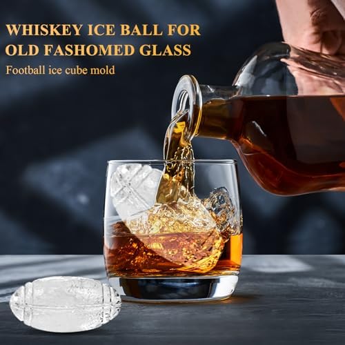 Football Ice Cube Mold,2.5" x 8 ices,Large Ice Cube Molds,ice Molds