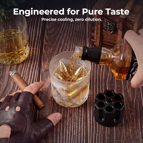 EooCoo Mens Gifts, Whiskey Stones Gift Set with 6 Pcs Stones and Box