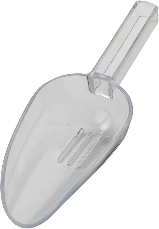 Clear Plastic Ice Drainer Scoop - 7oz