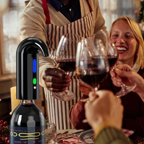 Electric Wine Aerator, Wine Aeration and Decanter Wine Dispenser Spout Pourer,Wine Accessories Gifts for Wine Lovers (Black 2)