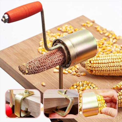 DOITOOL Corn Stripping Tool Hand Corn Sheller Iron Corn Stripper Cutter Cob Corn Peeler Corn Thresher Slicer for Home Kitchen with Serrated