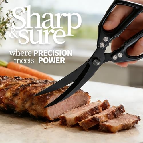 Kitchen Scissors for Food Seafood, BBQ Meat Scissor Heavy Duty, Heavy Duty Poultry Shears All Purpose Kitchen Shear for Food Japan, Cooking Scissors Cutting Bone Chicken Shears, Gift for Men Women