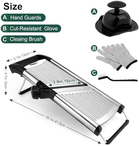 -BINGBING- Mandoline Slicer for Kitchen, Adjustable Mandoline Food Slicer
