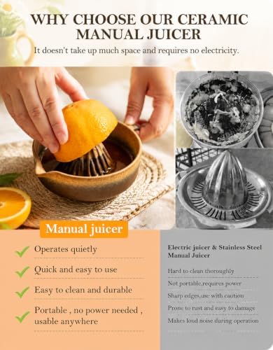 Ceramic Lemon Squeezer Juicer Manual Citrus Juicer Orange Squeezer Bowl