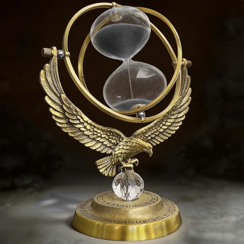 Hourglass Sand Timer, Eagle Brass Hour Glass Sand Clock 60 Minute for Decor