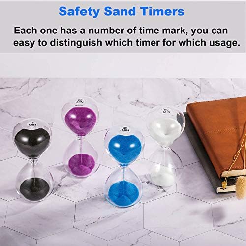 SuLiao Sand Timer 1 Minute Hourglass, 5.1 Inch Purple Sand Clock1 Min, Reloj De Arenai one Minute, Hour Glass Sandglass for Kids, Classroom, Home, Desk, Office Decoration