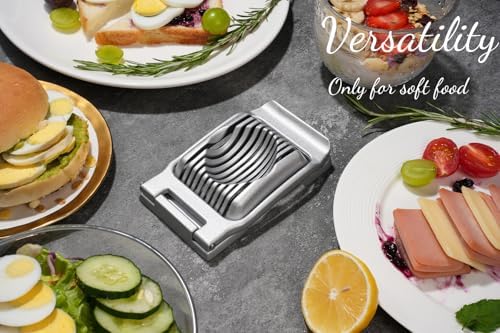 Sopito Stainless Cheese Slicer With 3 Extra Wires & Heavy Duty Steel Wire Egg Slicer for Hard Boiled Eggs