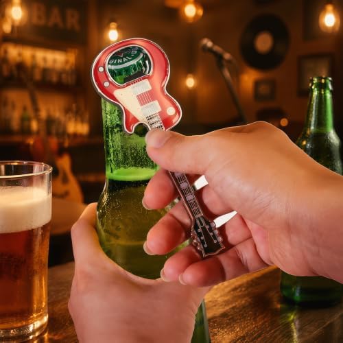 Guitar Shaped Bottle Opener, 2 Pack Metal Beer Opener Gift for Music Lovers
